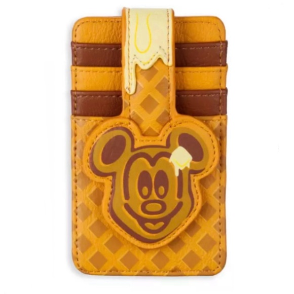 Disney Loungefly Mickey Mouse buttered waffle cardholder wallet exclusive! - Picture 1 of 4